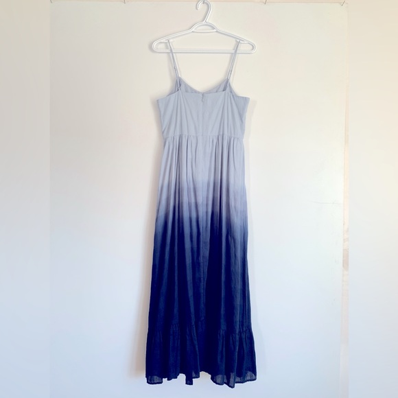 Gorgeous Blue Ombré Madewell Maxi Sundress. Sweetest Ruffle Hemline💙 - Picture 5 of 8